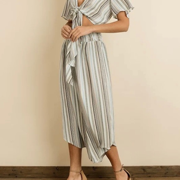 Dress Forum Light Blue Stripe Wide Leg Pants. - Picture 10 of 10